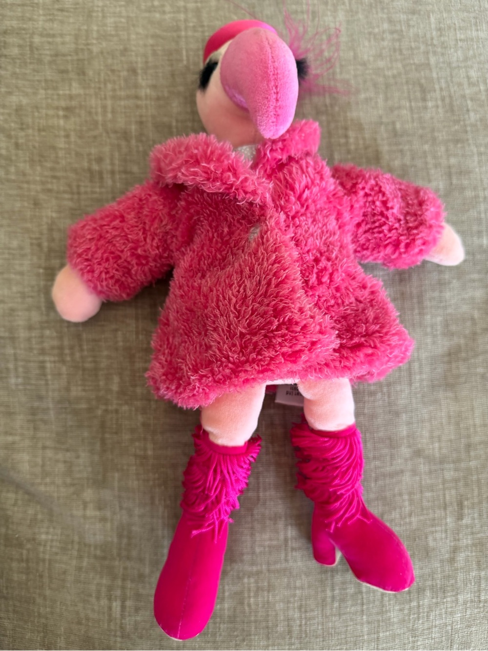 Jellycat Furcoat Flamingo Medium 13” FUR4FL Retired Rare HTF Pink Plush hot pink